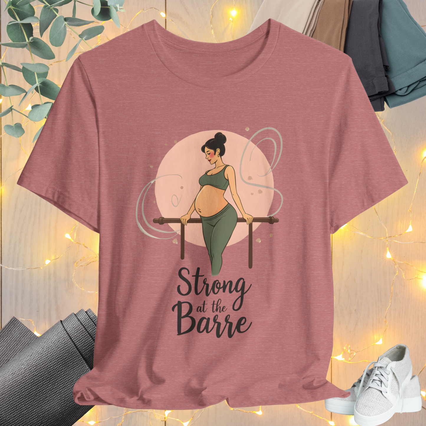 Mom Pregnant Barre Tee