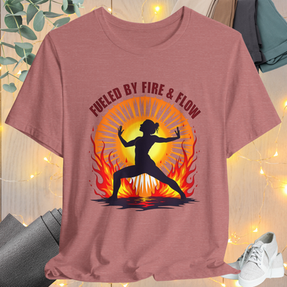 Yoga Tee 'Fueled by Fire and Flow'