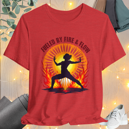 Yoga Tee 'Fueled by Fire and Flow'