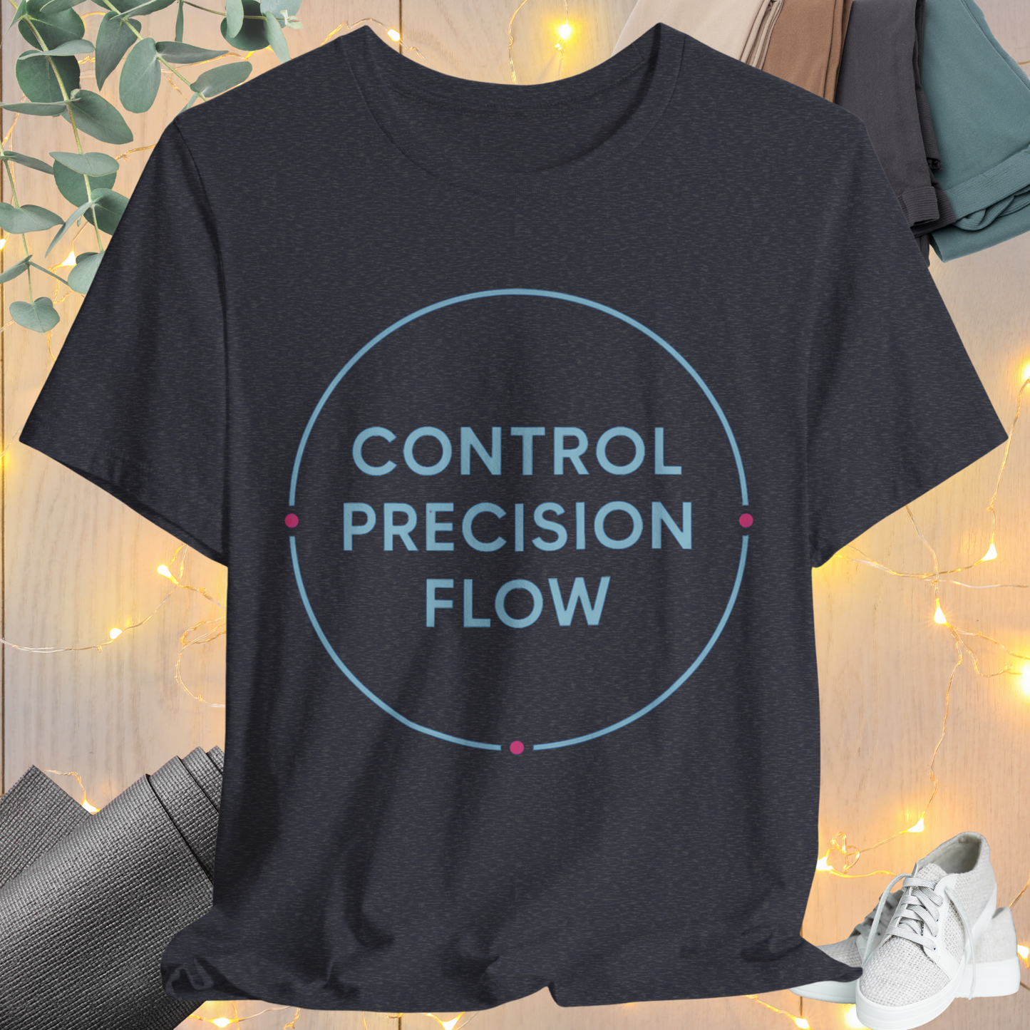 “Control. Precision. Flow.” Pilates Tee