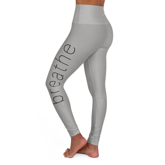 Light Grey High-Waisted Leggings - Breathe