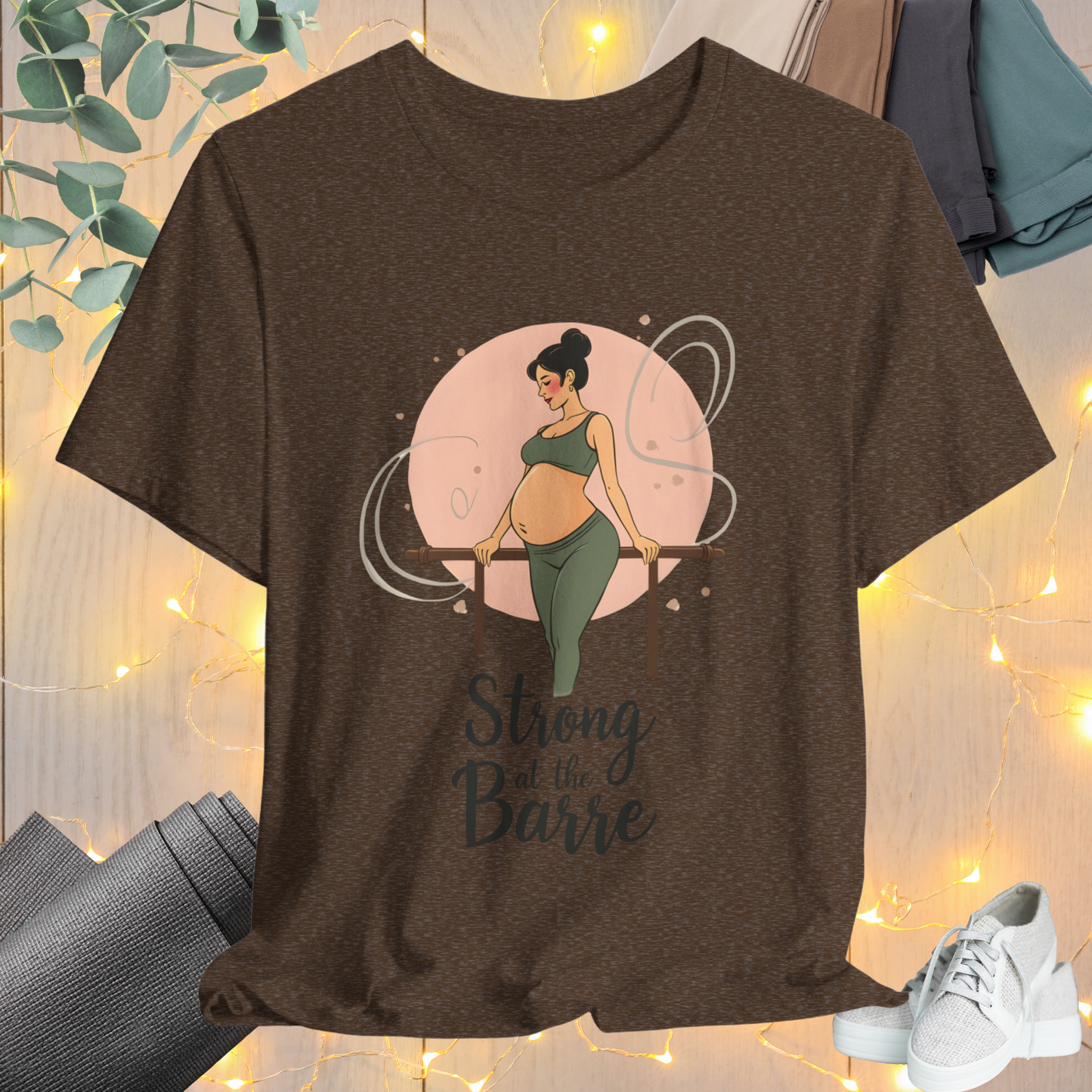 Mom Pregnant Barre Tee