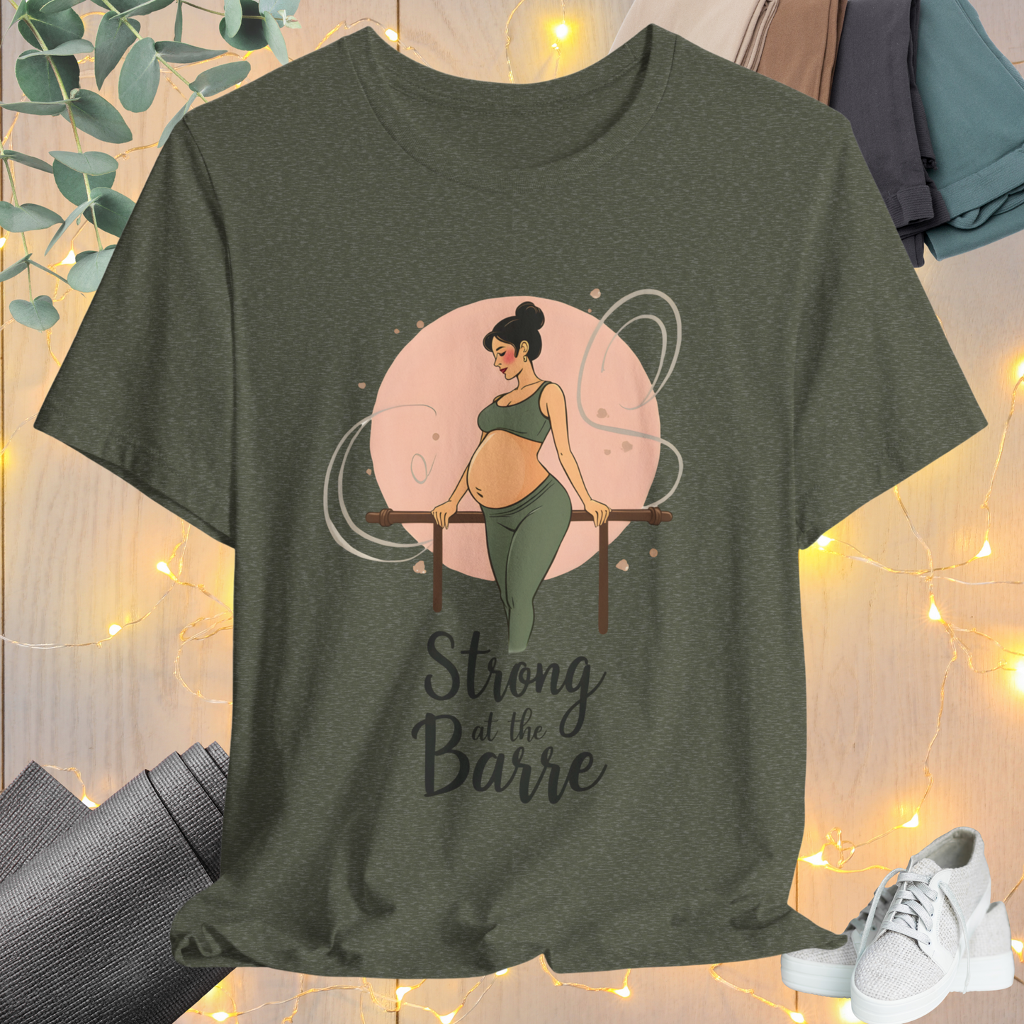 Mom Pregnant Barre Tee