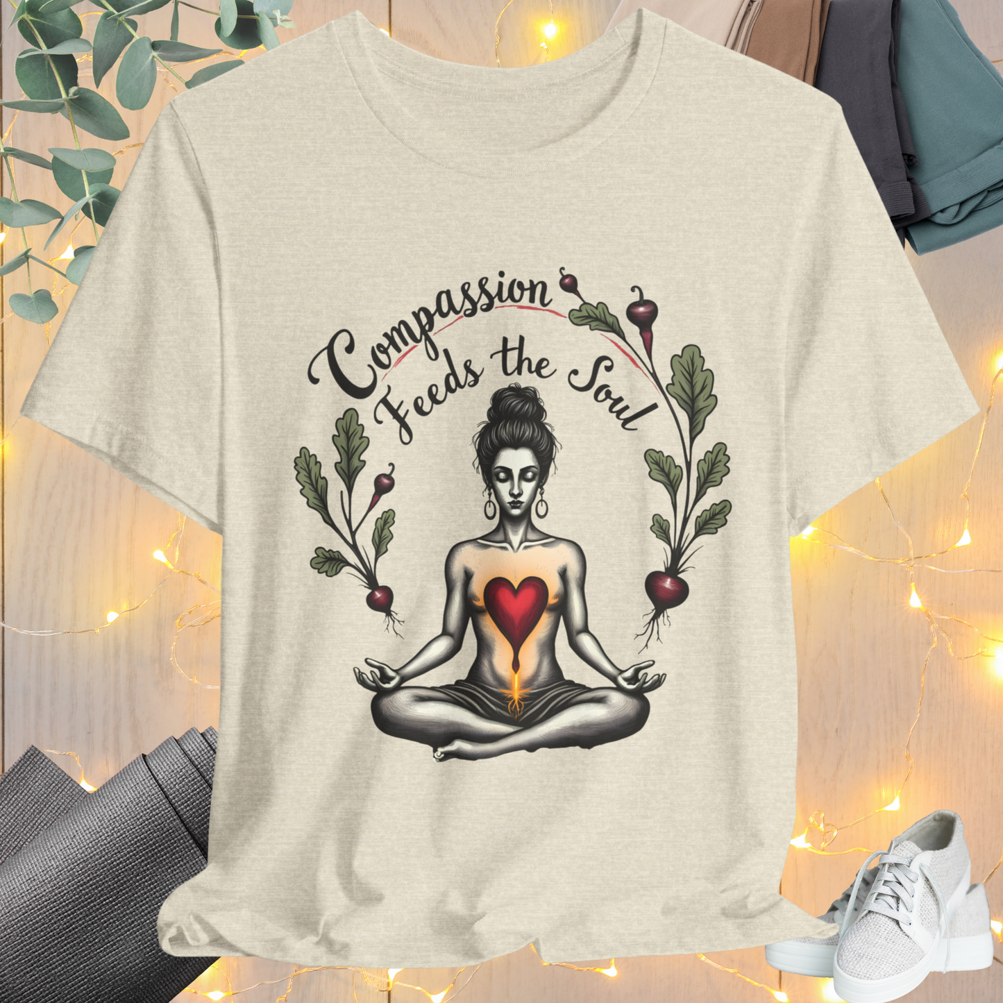 Nourishing Calm Tee - Yoga Green