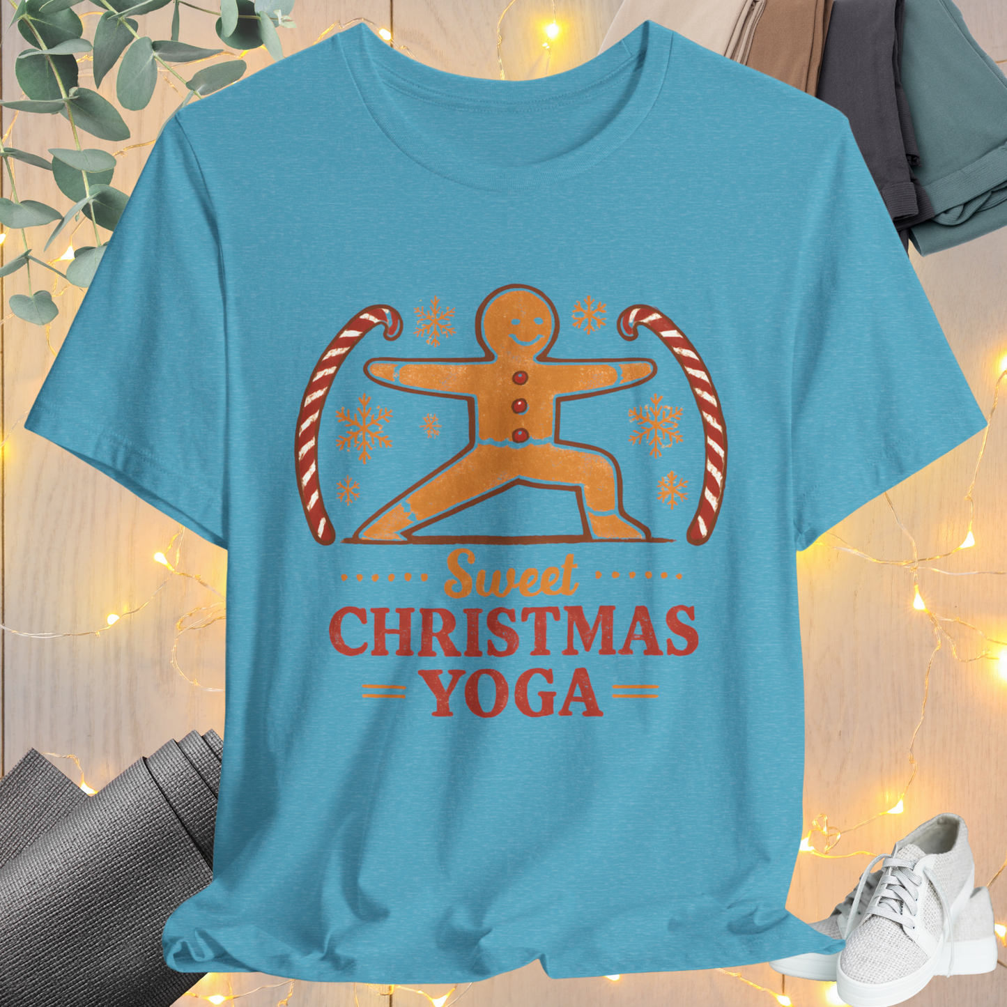 Gingerbread Yogi Warrior Tee