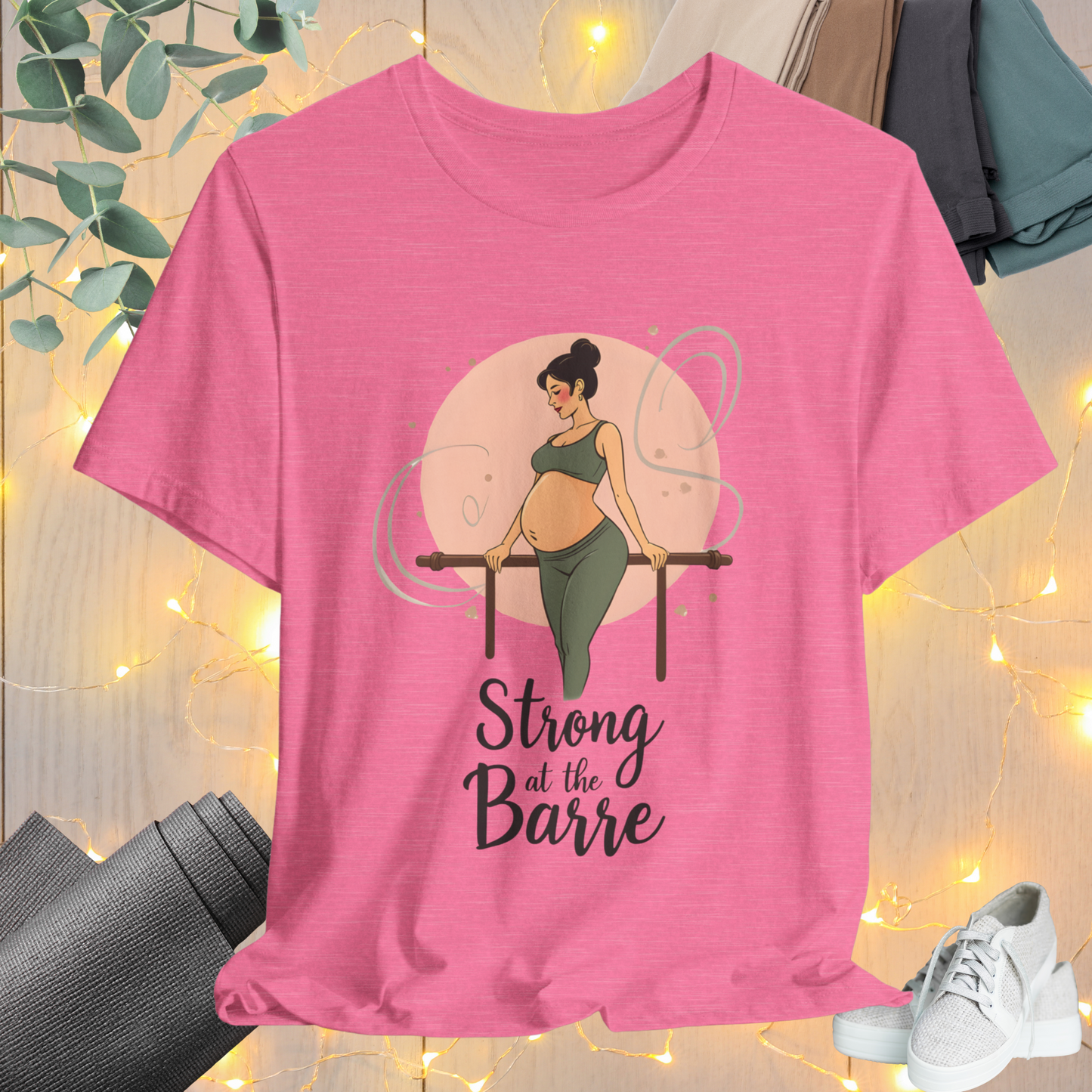 Mom Pregnant Barre Tee