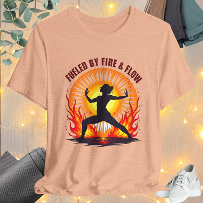Yoga Tee 'Fueled by Fire and Flow'