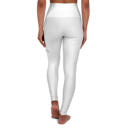 High-Waisted White Leggings - I am calm