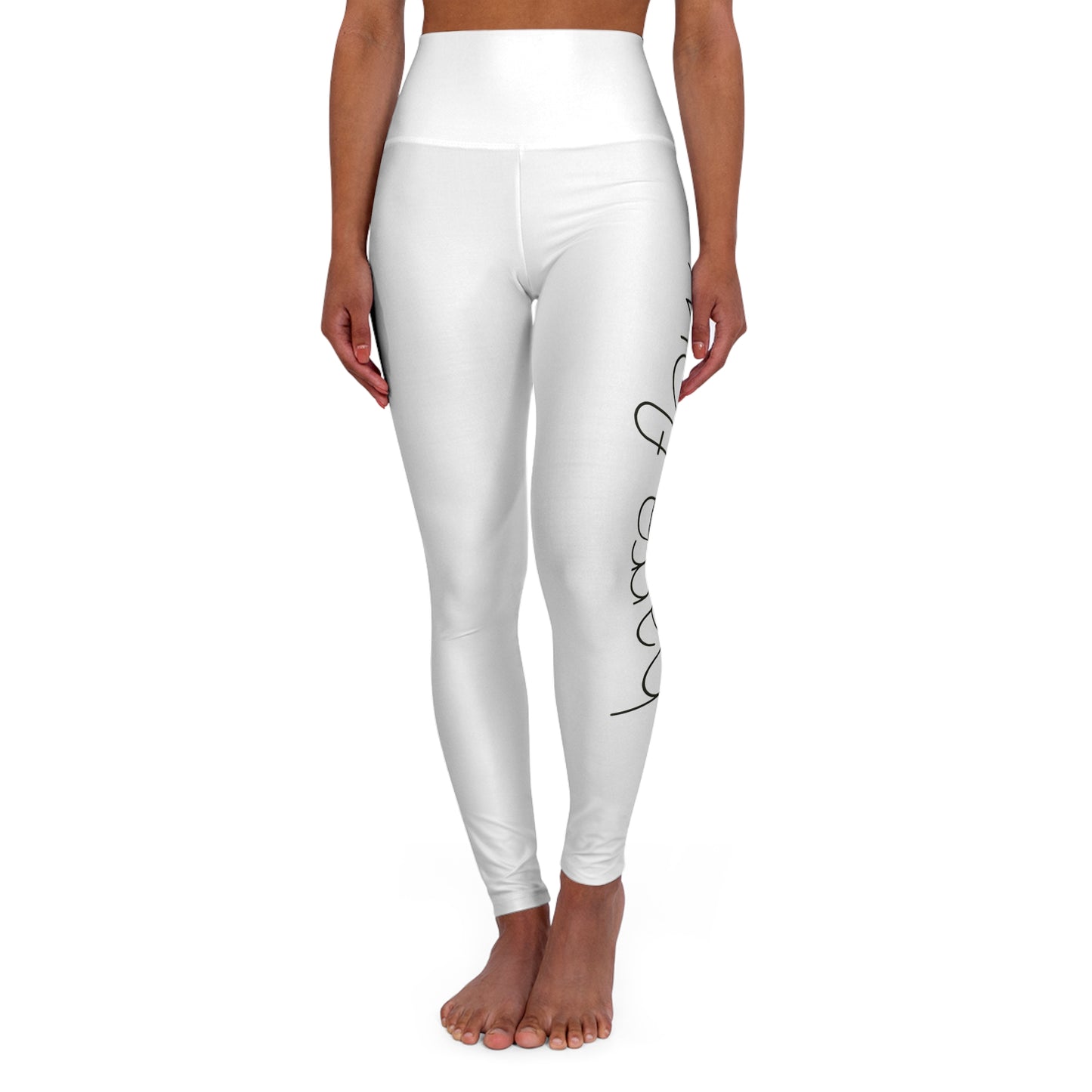 White High-Waist  Leggings- Barre Flow