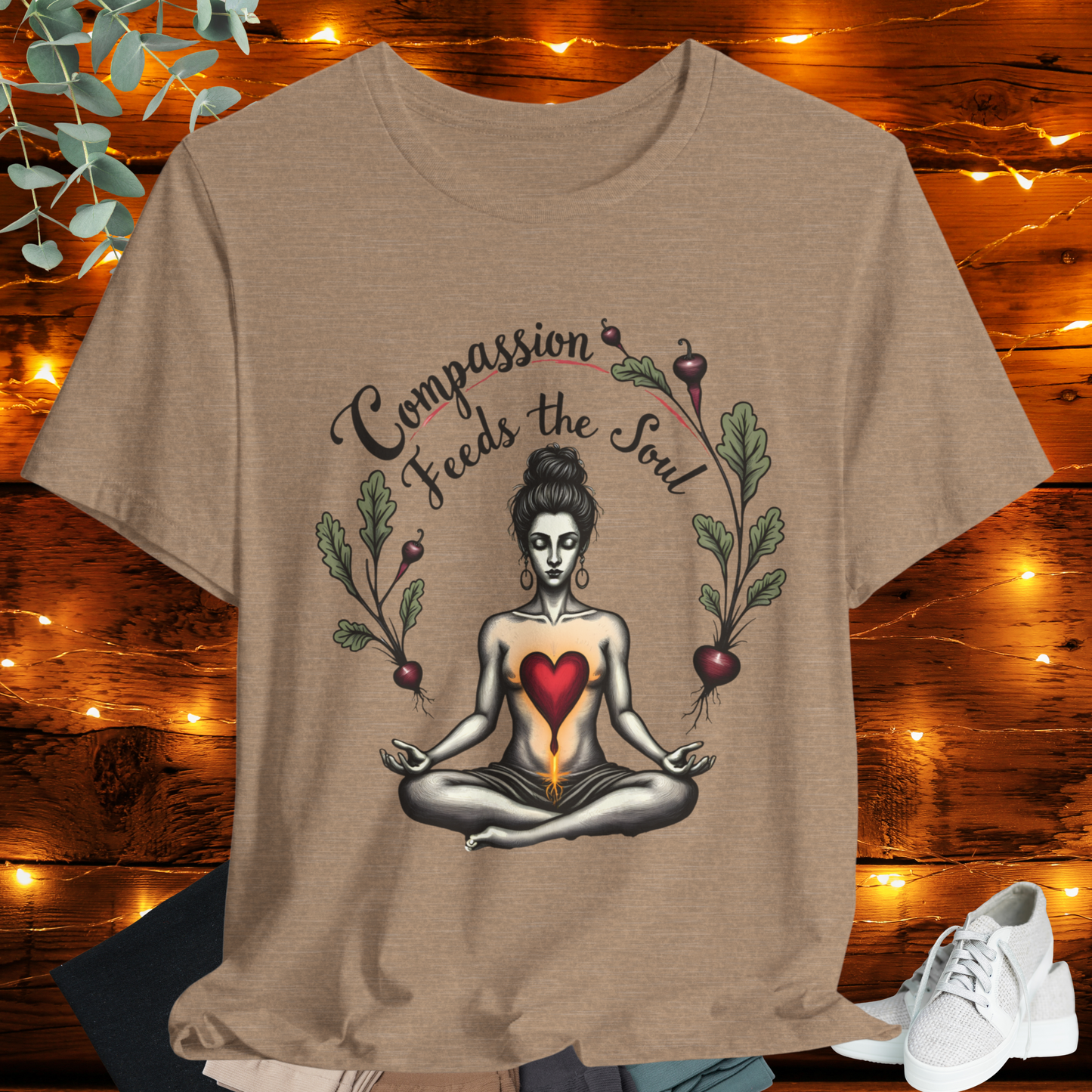 Nourishing Calm Tee - Yoga Green