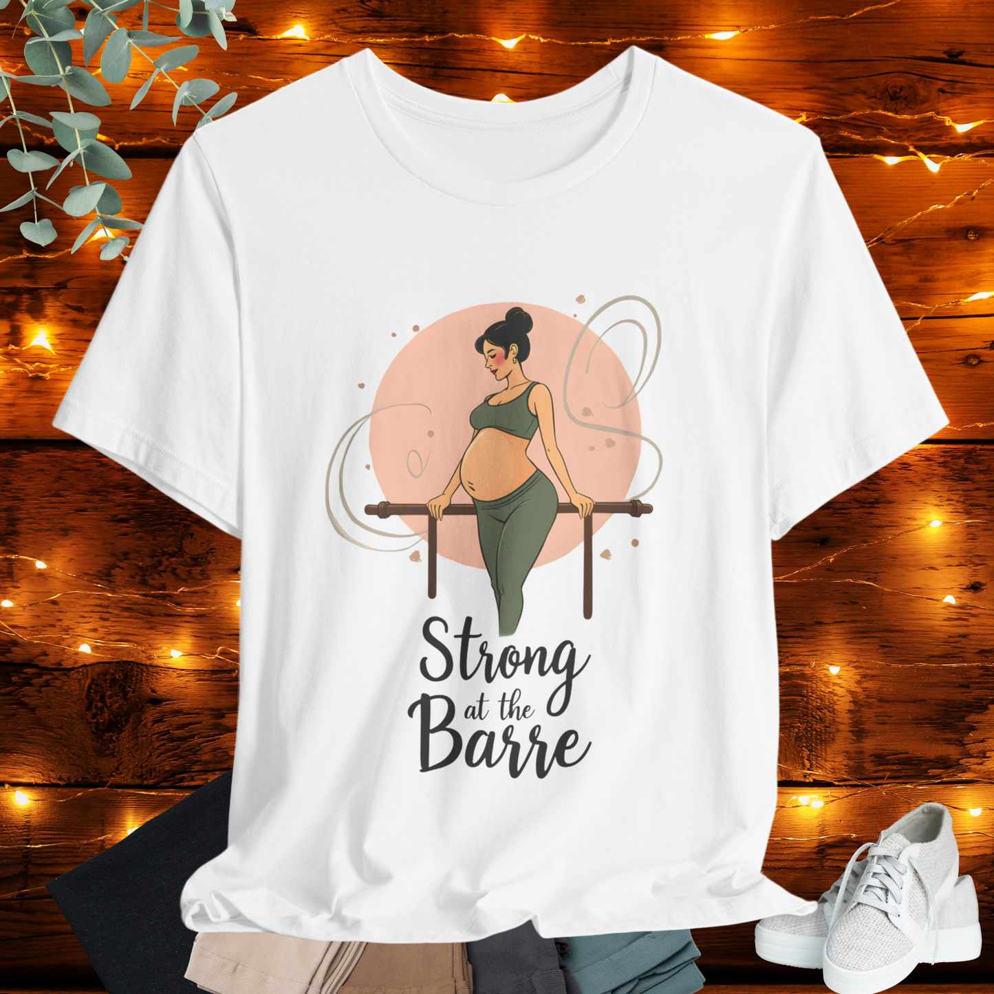 Mom Pregnant Barre Tee