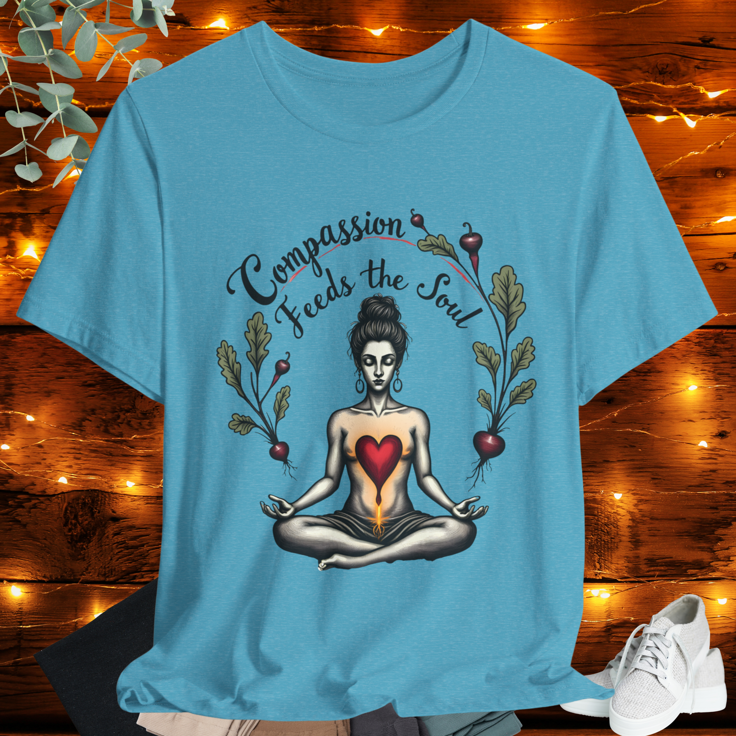 Nourishing Calm Tee - Yoga Green