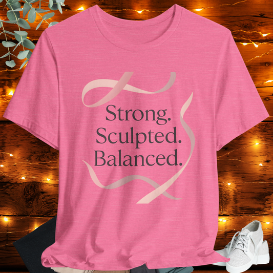 Ribbon Tee “Strong. Sculpted. Balanced.”