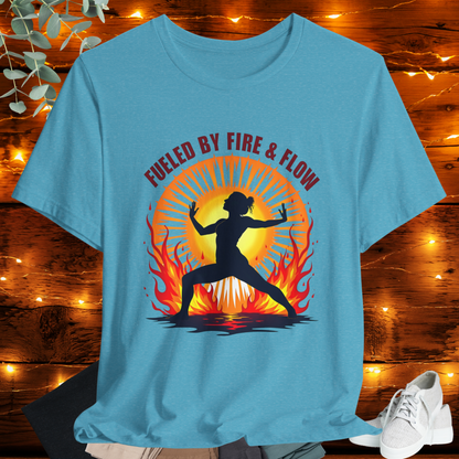 Yoga Tee 'Fueled by Fire and Flow'