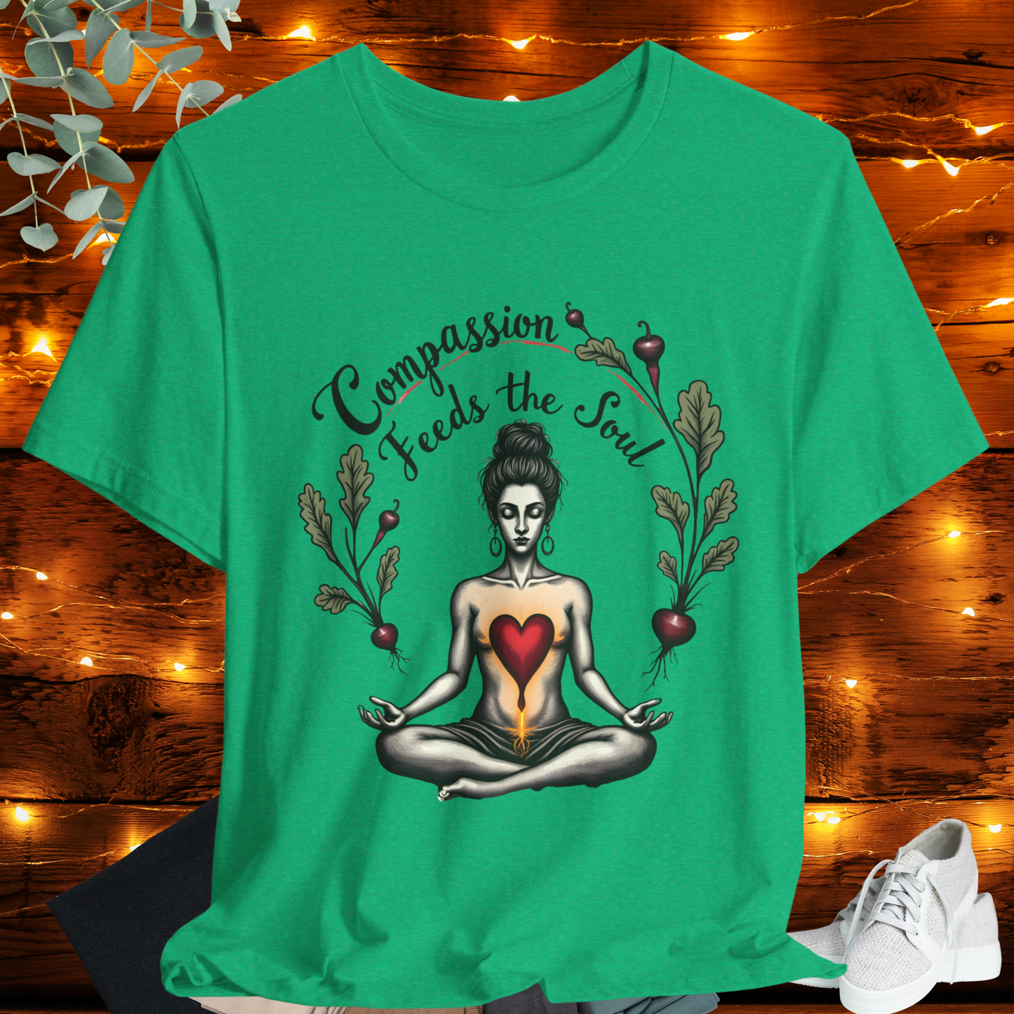 Nourishing Calm Tee - Yoga Green