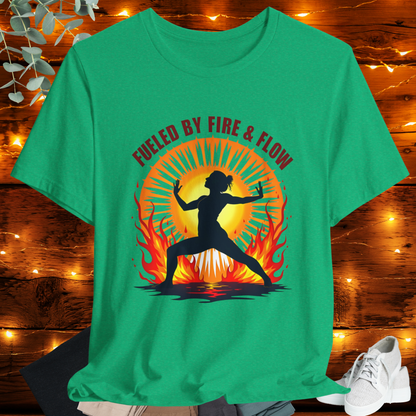 Yoga Tee 'Fueled by Fire and Flow'
