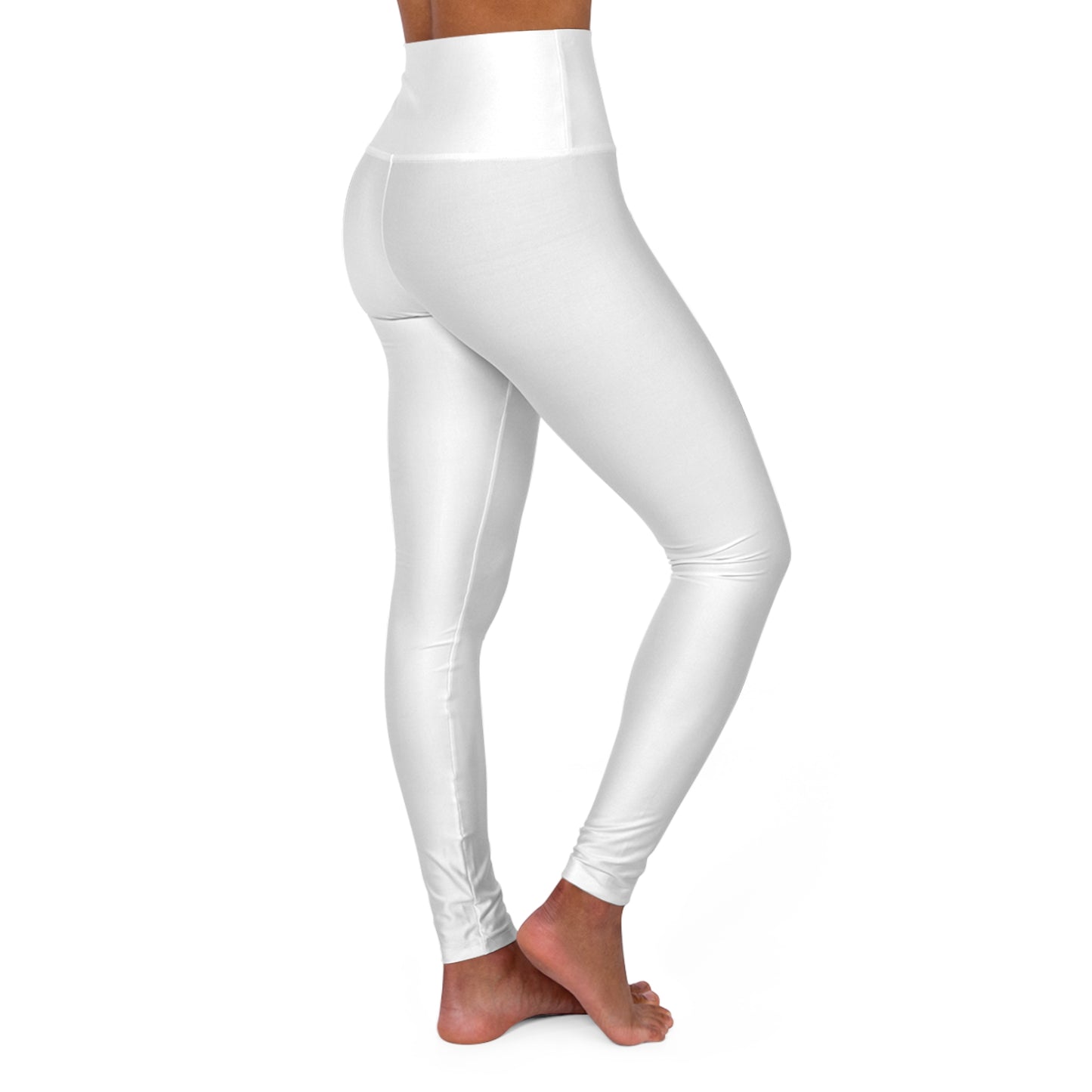 High-Waisted White Leggings - I am calm