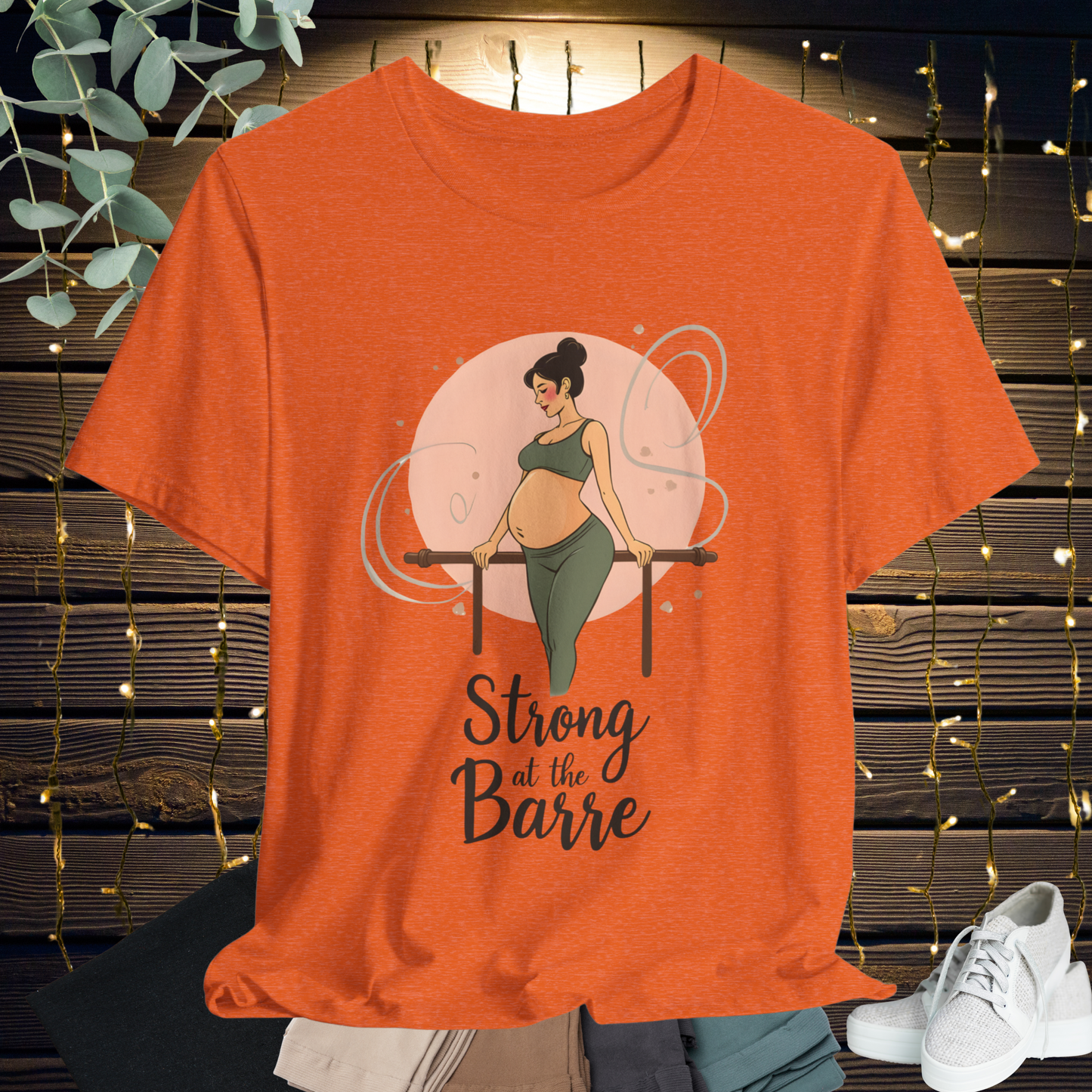 Mom Pregnant Barre Tee