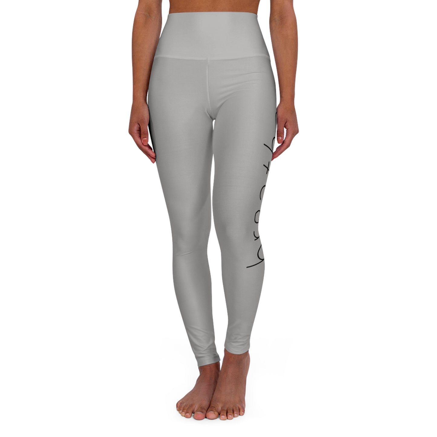 Light Grey High-Waisted Leggings - Breathe