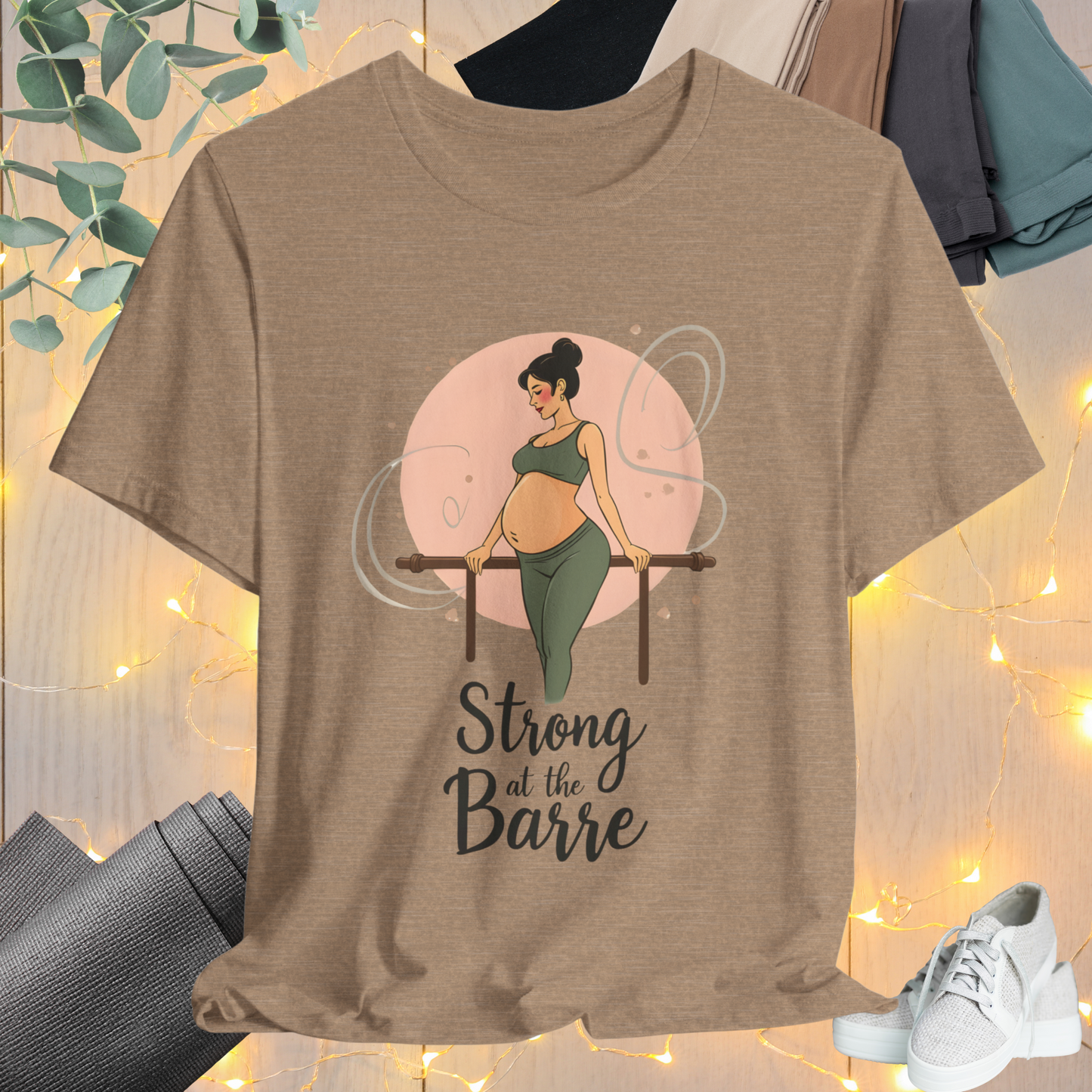 Mom Pregnant Barre Tee