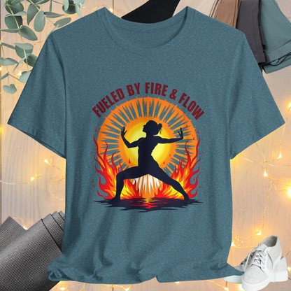 Yoga Tee 'Fueled by Fire and Flow'