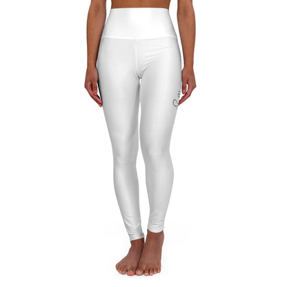 High-Waisted White Leggings - I am calm