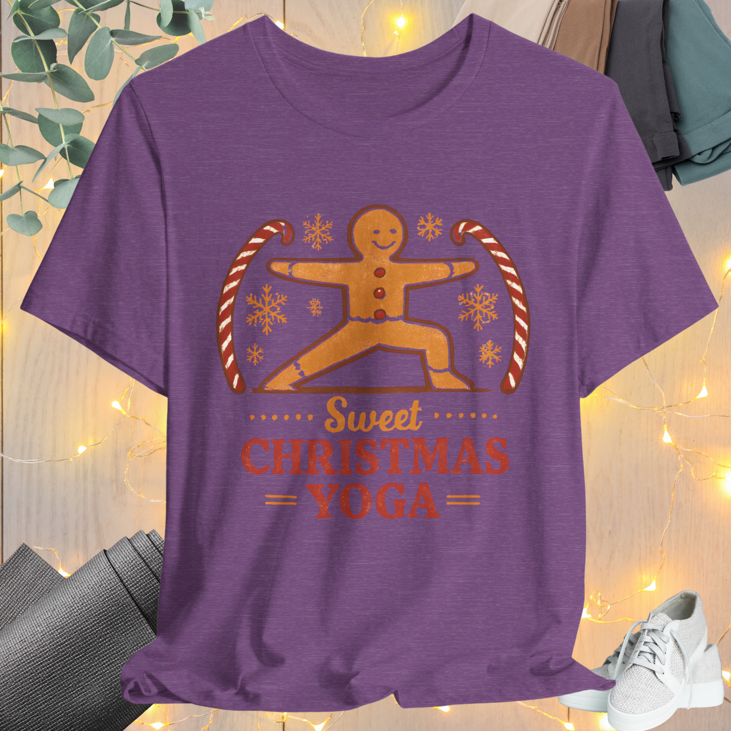 Gingerbread Yogi Warrior Tee