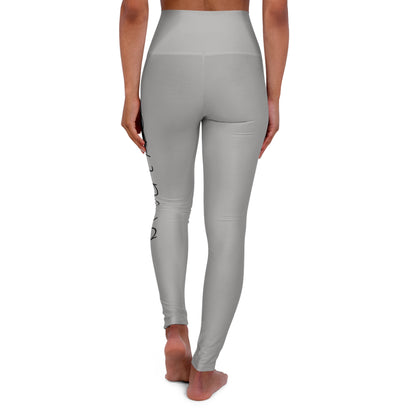 Light Grey High-Waisted Leggings - Breathe