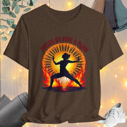 Yoga Tee 'Fueled by Fire and Flow'